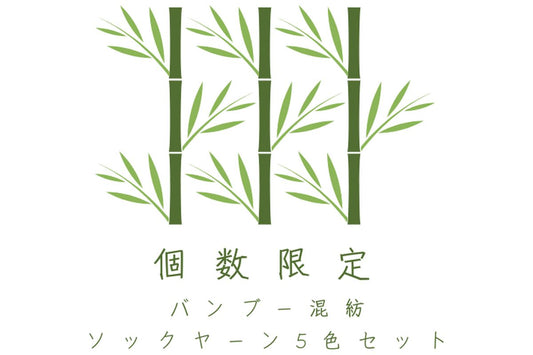 【数量限定】今だけ！特別価格のバンブー混紡ソックヤーン5色セット